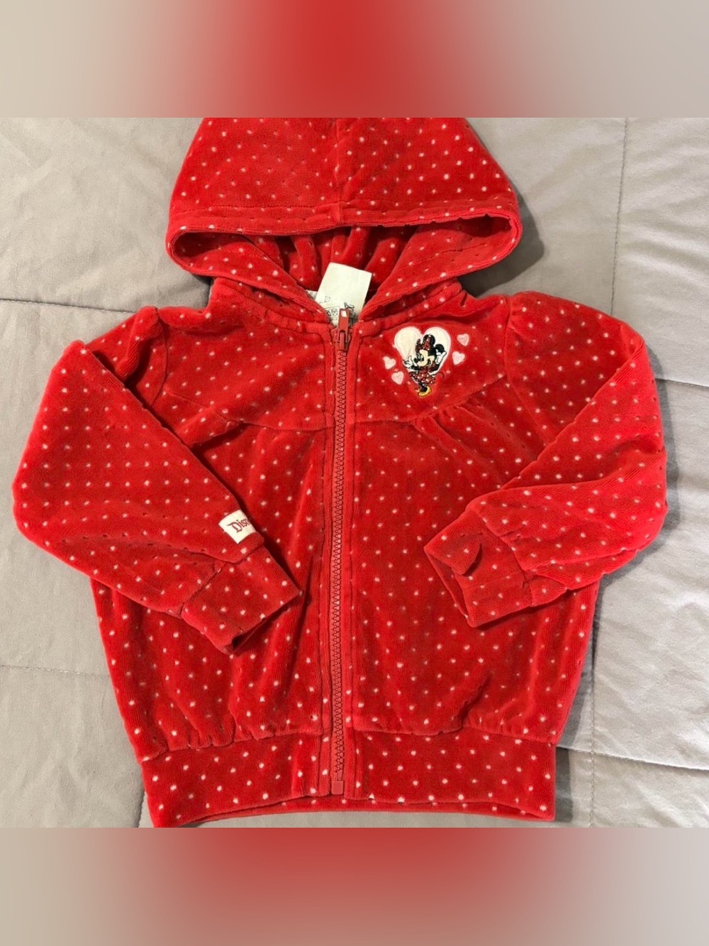 Y2K Toddler Minni Mouse Zip-Up Jacket